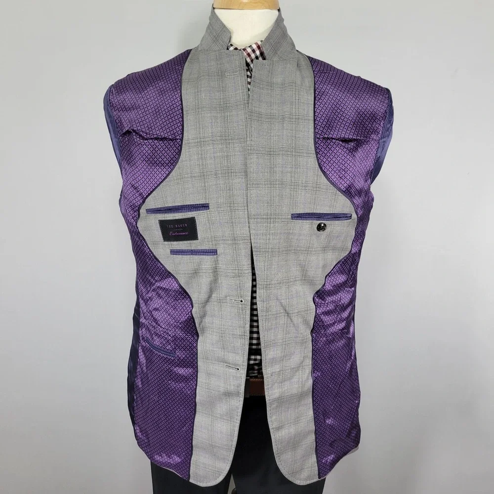 Ted Baker Endurance Men's Sport Coat Blazer Two Button‎ Gray Model Jay CT 42R